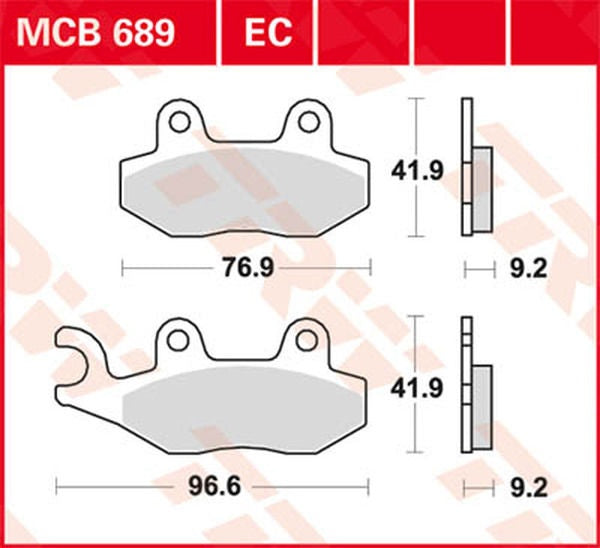 TRW BRAKE PAD TRW MCB689 | MCB689