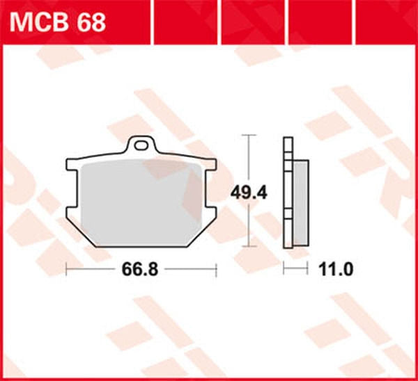 TRW BRAKE PAD TRW MCB68 | MCB68