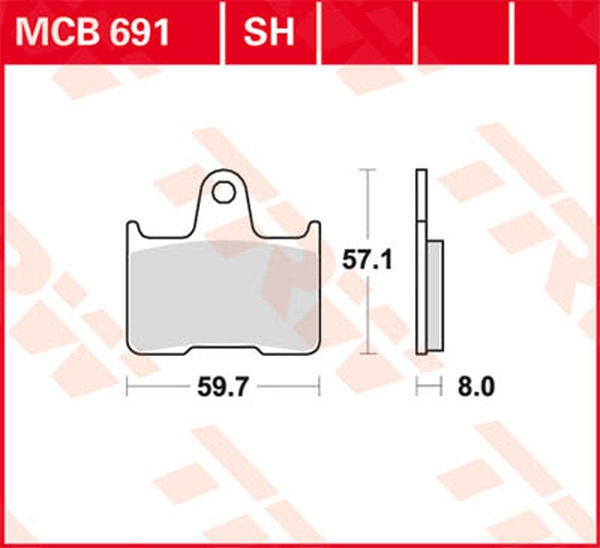 TRW BRAKE PAD TRW MCB691SH | MCB691SH