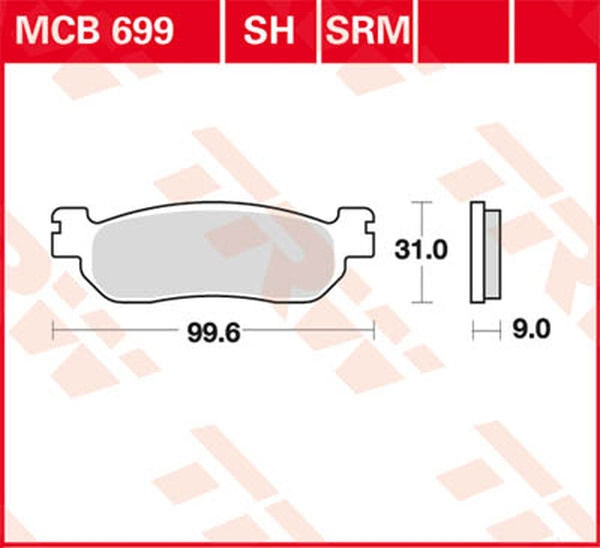 TRW BRAKE PAD SINTER SCOOTER 125+ | MCB699SRM