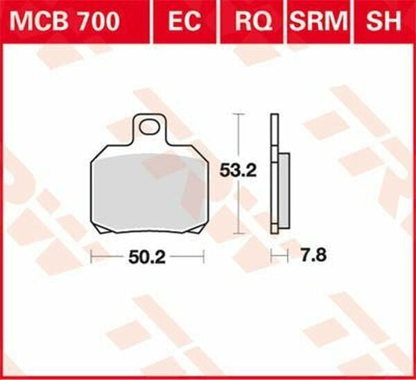 TRW BRAKE PAD TRW MCB700RQ | MCB700RQ