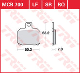 TRW BRAKE PAD TRW MCB700 | MCB700