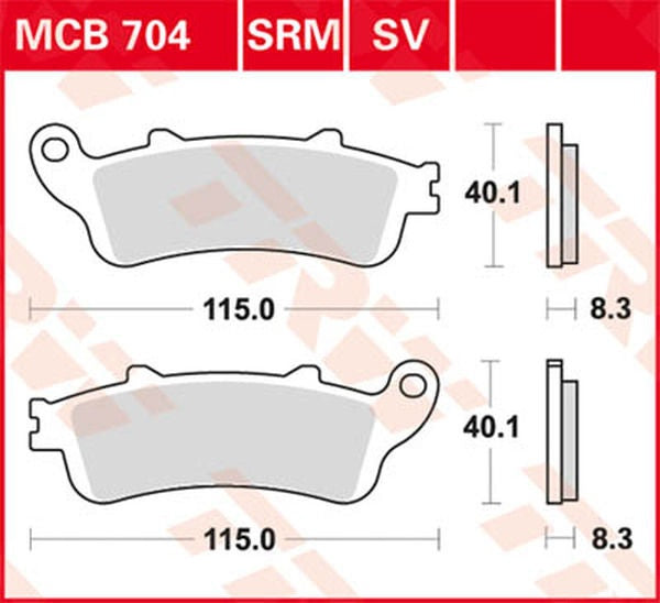 TRW BRAKE PAD TRW MCB704 | MCB704