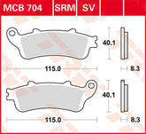 TRW BRAKE PAD TRW MCB704 | MCB704