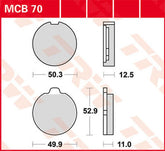 TRW BRAKE PAD TRW MCB70 | MCB70