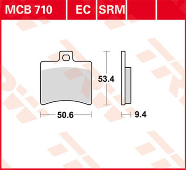 TRW BRAKE PAD ORGANIC SCOOTER -125 | MCB710EC