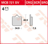 TRW BRAKE PAD TRW MCB721CRQ | MCB721CRQ