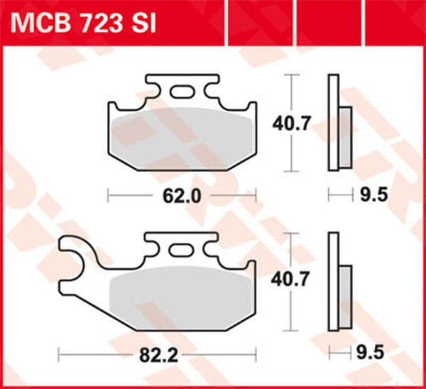 TRW BRAKE PAD TRW MCB723SI | MCB723SI