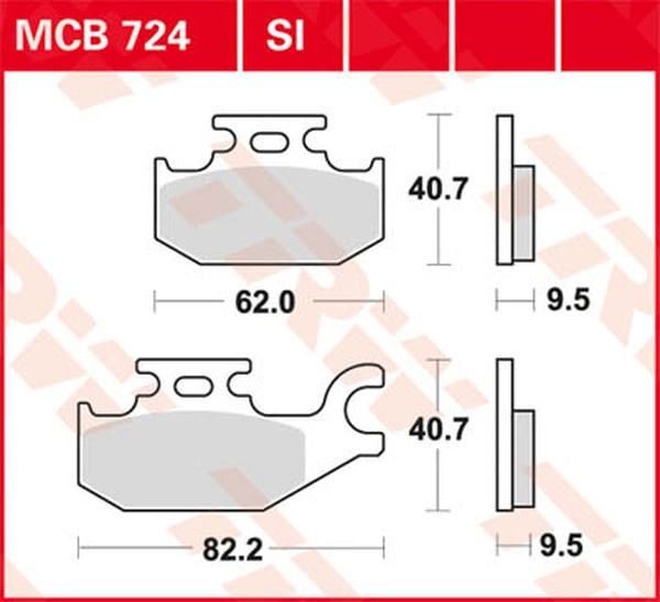 TRW BRAKE PAD TRW MCB724SI | MCB724SI