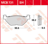TRW BRAKE PAD TRW MCB731 | MCB731