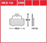 TRW BRAKE PAD ORGANIC STREET | MCB733