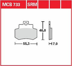 TRW BRAKE PAD ORGANIC STREET | MCB733