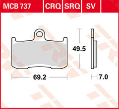 TRW BRAKE PAD TRW MCB737SV | MCB737SV