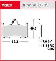 TRW BRAKE PAD TRW | MCB737TRQ