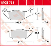TRW BRAKE PAD TRW MCB738 | MCB738
