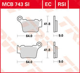 TRW BRAKE PAD TRW MCB743RSI | MCB743RSI