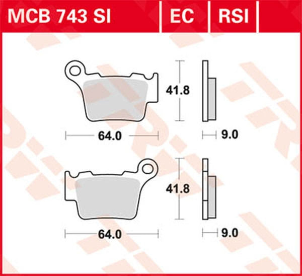 TRW BRAKE PAD TRW MCB743SI | MCB743SI