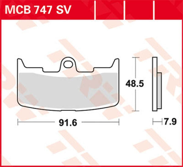 TRW BRAKE PAD TRW MCB747SV | MCB747SV