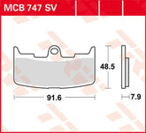 TRW BRAKE PAD TRW MCB747SV | MCB747SV