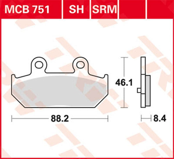 TRW BRAKE PAD SINTER SCOOTER 125+ | MCB751SRM