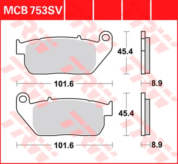 TRW BRAKE PAD TRW MCB753SV | MCB753SV