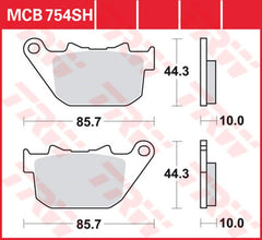 TRW BRAKE PAD TRW MCB754SH | MCB754SH