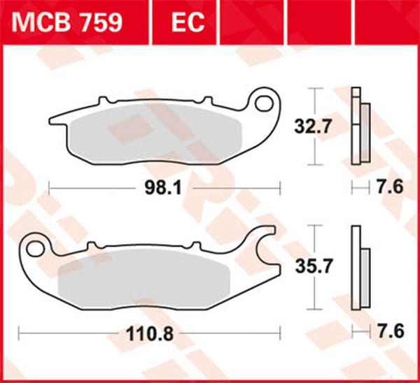 TRW BRAKE PAD TRW MCB759 | MCB759