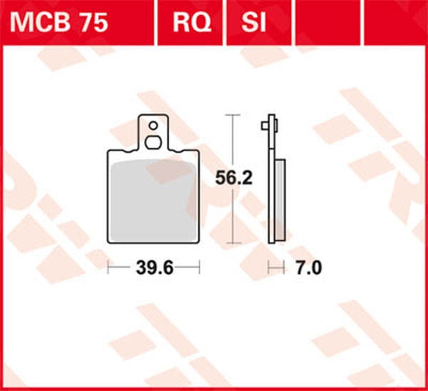TRW BRAKE PAD TRW MCB75RQ | MCB75RQ