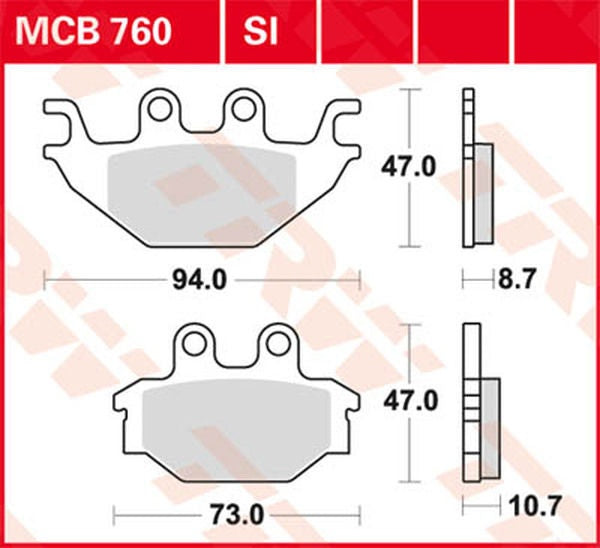 TRW BRAKE PAD TRW MCB760SI | MCB760SI