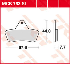 TRW BRAKE PAD TRW MCB763SI | MCB763SI