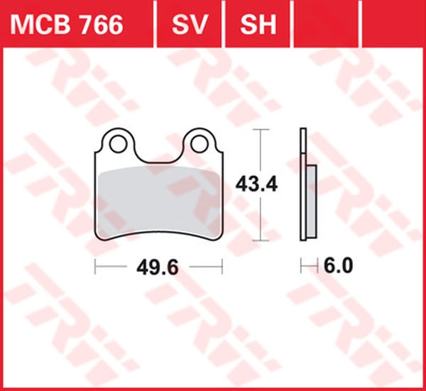 TRW BRAKE PAD TRW MCB766 | MCB766