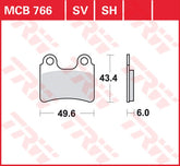 TRW BRAKE PAD TRW MCB766 | MCB766
