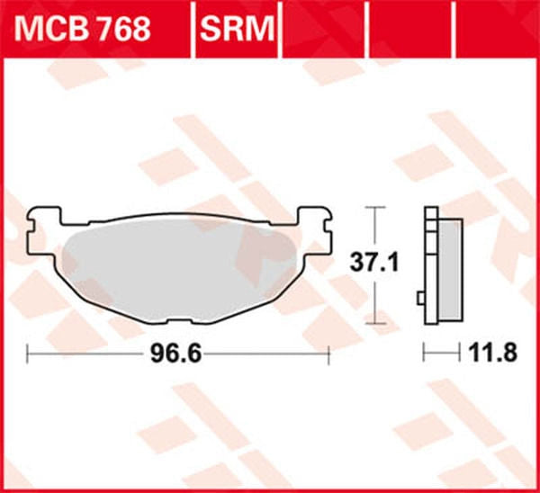 TRW BRAKE PAD SINTER SCOOTER 125+ | MCB768SRM