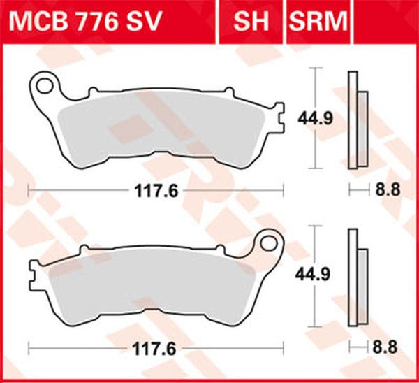 TRW BRAKE PAD TRW MCB776SV | MCB776SV
