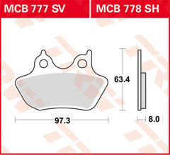 TRW BRAKE PAD TRW MCB777SV | MCB777SV