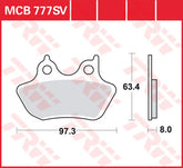 TRW BRAKE PAD TRW MCB777SV | MCB777SV