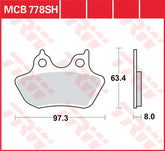 TRW BRAKE PAD 44082-00C | MCB778SH