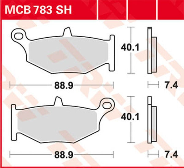 TRW BRAKE PAD TRW MCB783SH | MCB783SH