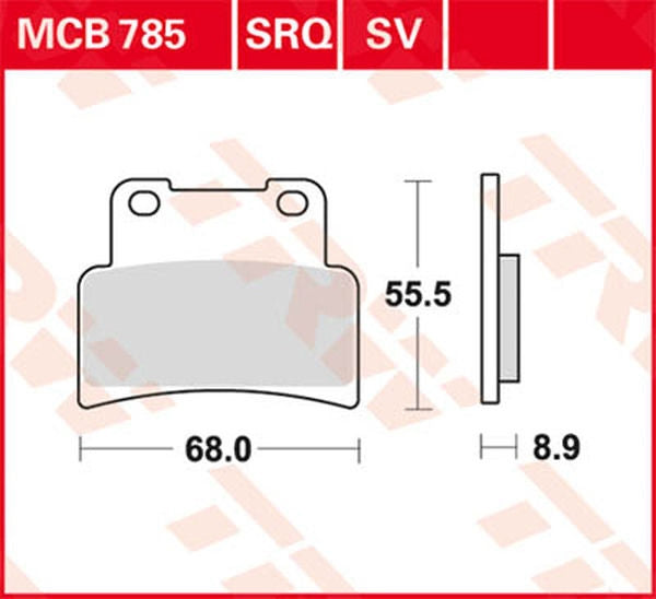 TRW BRAKE PAD TRW MCB785SV | MCB785SV