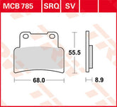 TRW BRAKE PAD TRW MCB785SV | MCB785SV