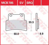 TRW BRAKE PAD TRW MCB785 | MCB785