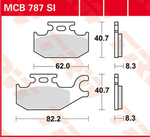 TRW BRAKE PAD TRW MCB787SI | MCB787SI