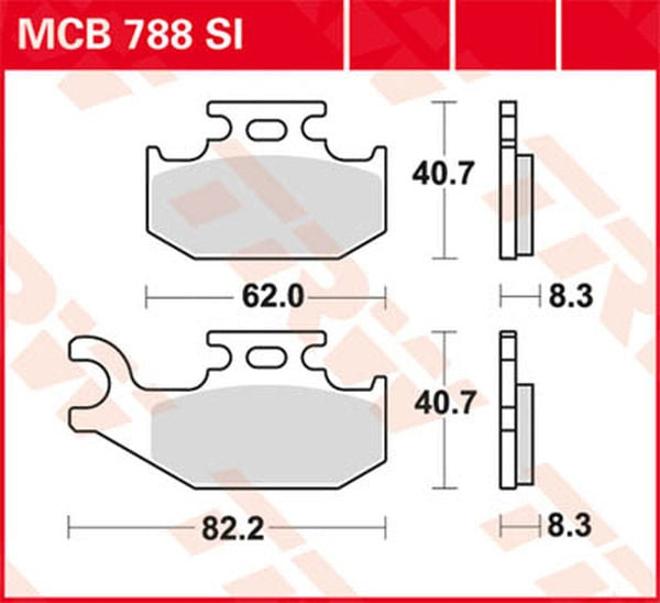 TRW BRAKE PAD TRW MCB788SI | MCB788SI