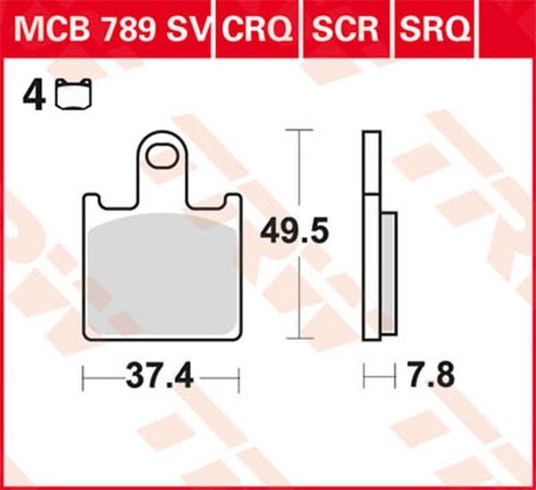 TRW BRAKE PAD SINTER RACE LONGLIFE | MCB789SCR