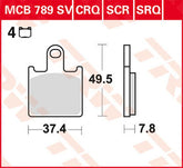 TRW BRAKE PAD SINTER RACE LONGLIFE | MCB789SCR