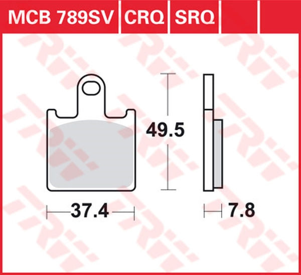 TRW BRAKE PAD TRW MCB789SV | MCB789SV