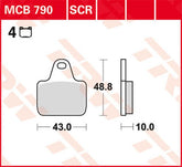 TRW BRAKE PAD SINTER RACE LON | MCB790SCR