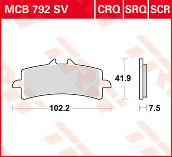 TRW BRAKE PAD TRW MCB792CRQ | MCB792CRQ