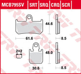 TRW BRAKE PADS SINTER TRACK | MCB795SRT
