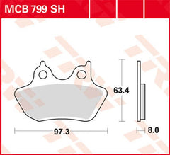 TRW BRAKE PAD TRW 44082-00 | MCB799SH